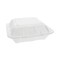 Pactiv Foam Hinged Lid Container, 2 Tab Lock, 9.13x9x3.25, 1-Comp, Wht, PK150 YTD199010000 - alternate 1